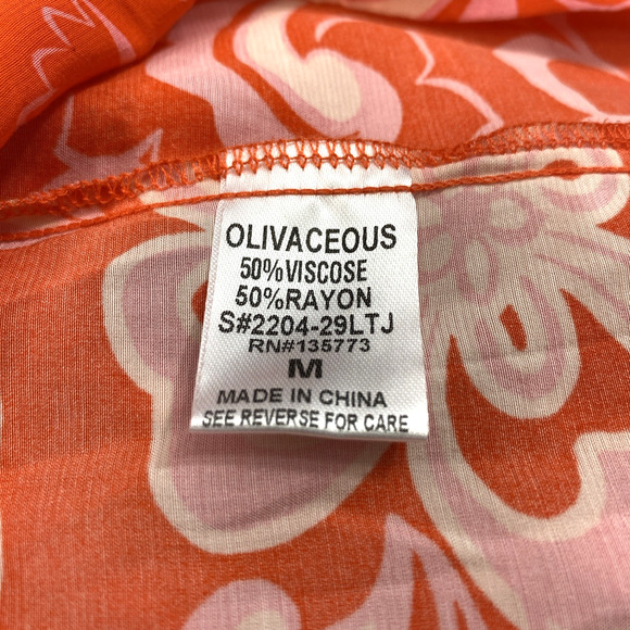 Olivaceous Shorts Outfit‎ Women Medium Orange Pink Cream  Tropical Beachcore - Picture 5 of 16